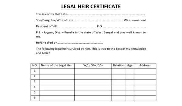 Legal Heir Certificate