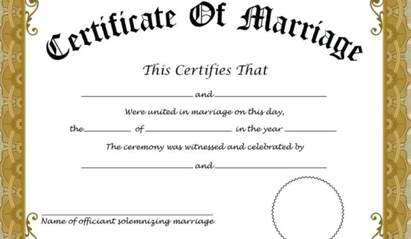 Marriage Certificate